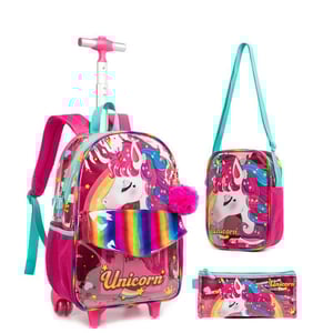 Zaino Unicorno Ragazza su Ruote