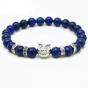 Bracciale in lapislazzuli con gufo.
