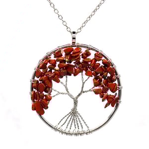 Collana Albero della vita Pietre rosse