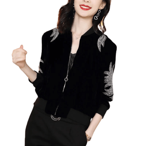 Giacca militare nera donna