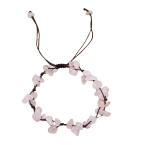 Bracciale barocco regolabile al quarzo rosa