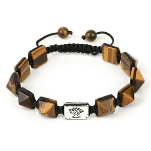 Bracciale con occhio di tigre e piramide dell'Albero della Vita.