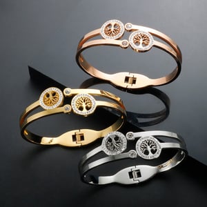 Bracciale doppio con albero della vita