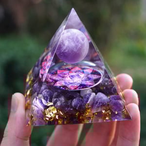 Orgonite Ametista rosetta 5cm