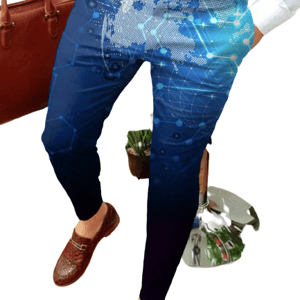 Pantaloni Trellis blu