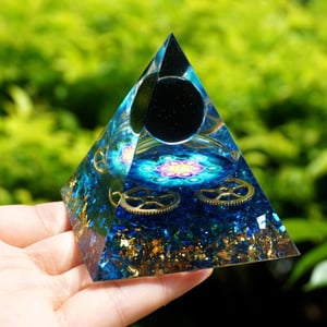 Orgonite di lapislazzuli e ossidiana 5cm