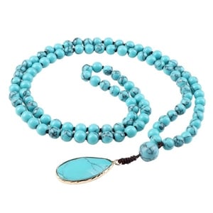 Collana con gocce di turchese
