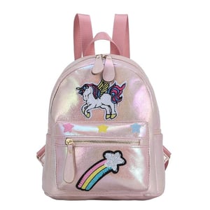 Borsa unicorno arcobaleno rosa chiaro