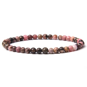 Bracciale 4 mm in rodocrosite