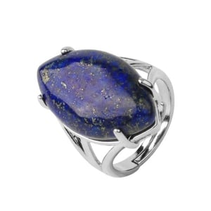 Anello in lapislazzuli con occhio di cavallo.