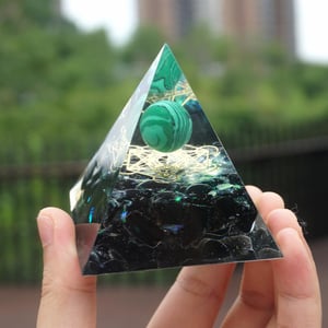 Orgonite Ossidiana e Malachite 5cm