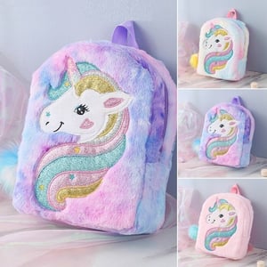 Zaino in peluche mini unicorno