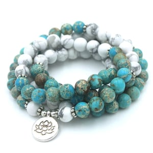 Bracciale Mala di Howlite turchese