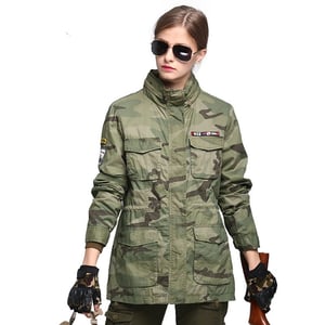 Giacca militare mimetica da donna