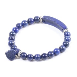 Bracciale da donna a forma di cuore in lapislazzuli.