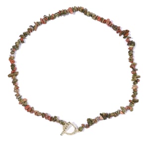 Collana di trucioli di unakite