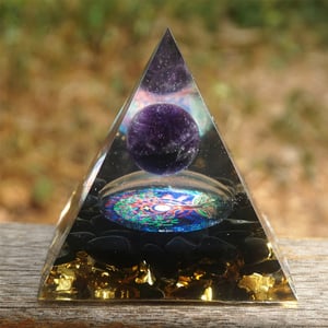 Orgonite Ossidiana e Ametista 5cm
