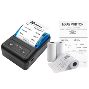 Stampante wireless che utilizza la tecnologia termica e bluetooth.