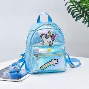 Borsa Unicorno Arcobaleno Blu