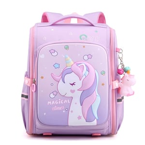 Carino e impermeabile lo zaino Unicorno per la scuola materna viola