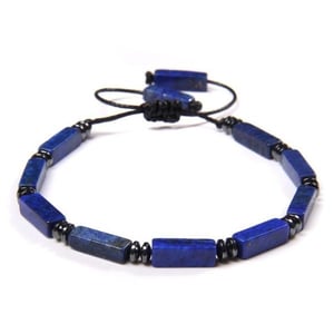 Bracciale in lapislazzuli e pietre rettangolari