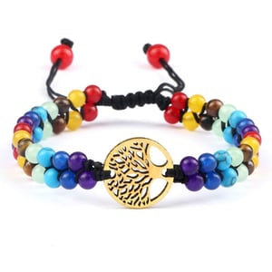 Bracciale 7 Chakra Albero della Vita per lo Yoga.