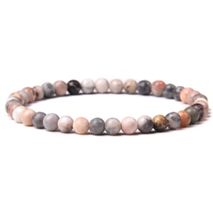 Bracciale Zebra in diaspro rosa 4 mm