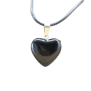 Collana con cuore di ossidiana