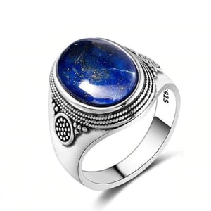 Anello ovale di lapislazzuli per donna