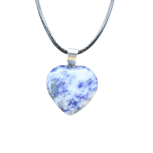 Collana con cuore in sodalite