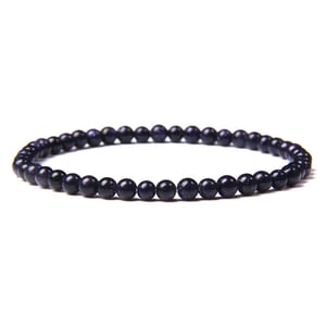 Bracciale di pietre di sabbia blu 4 mm