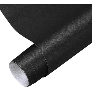 Toppa autoadesiva per riparazione pelle nera 50x137cm