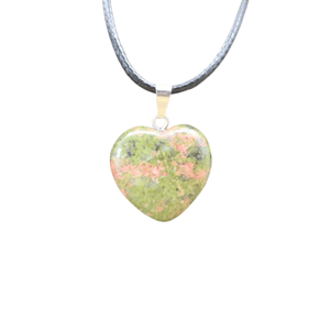Collana con cuore in unakite