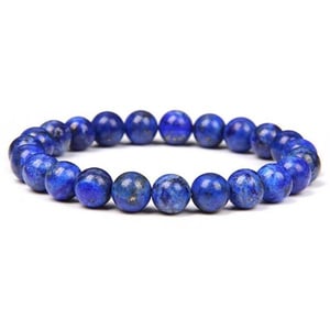 Bracciale di lapislazzuli e perle da 8 mm.