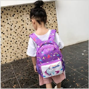 Borsa scuola Unicorn Satchel viola pastello