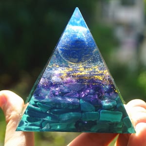Orgonite di malachite e lapislazzuli 5cm