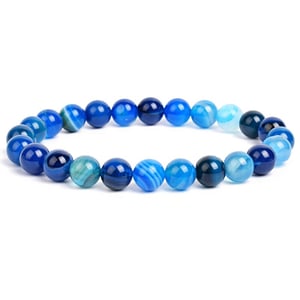 Bracciale in agata blu