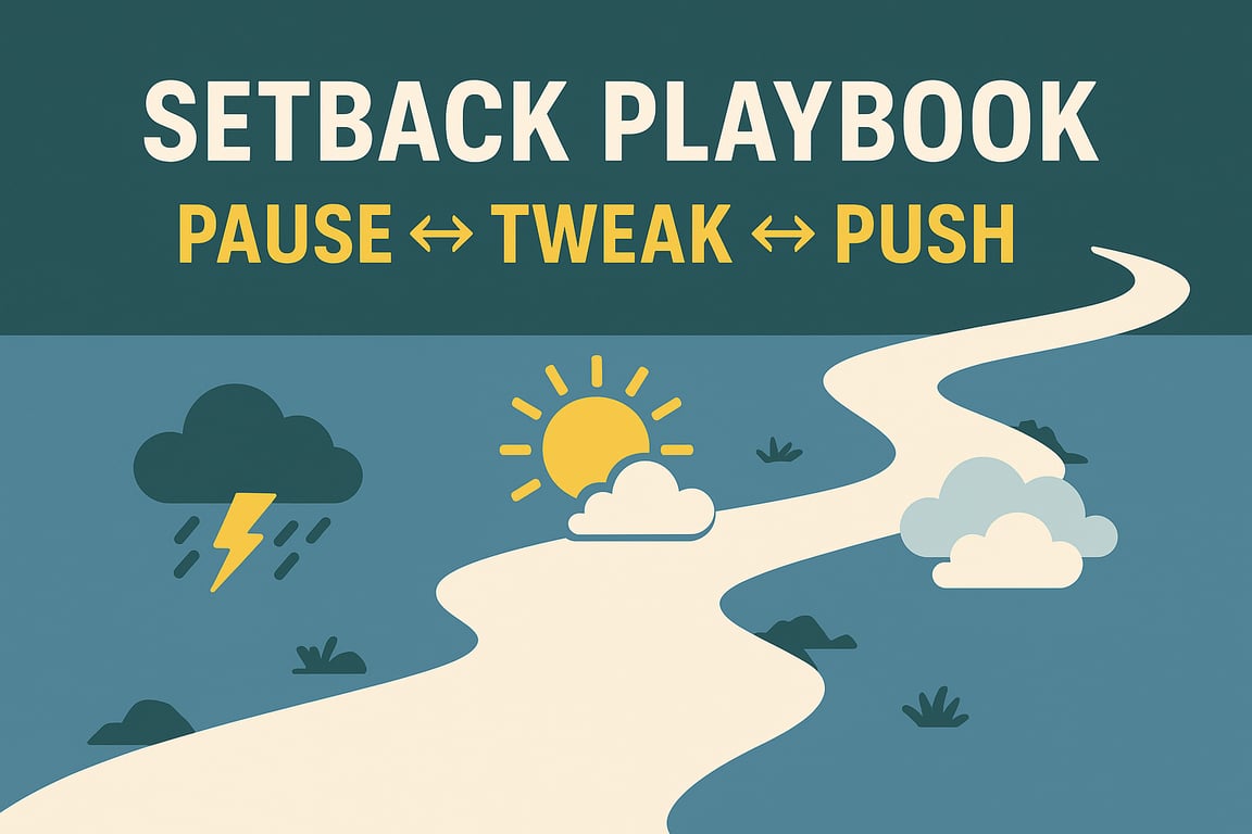 Setback Playbook: Pause ↔ Tweak ↔ Push