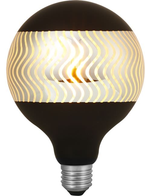 LED E27 Fila Laser Ripple G125x180 230V 120Lm 4W 925 AC Blac