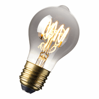 Calex LED Full Glass Flex Filament GLS-lamp 220-240V 4W 100lm E27 A60DR, Titanium 2100K Dimmable, energy label B