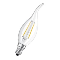 Calex LED Full Glass Filament Tip-Candle-lamp 220-240V 3,5W 350lm E14 BXS35, Clear 2700K CRI80 Dimmable, energy label A++