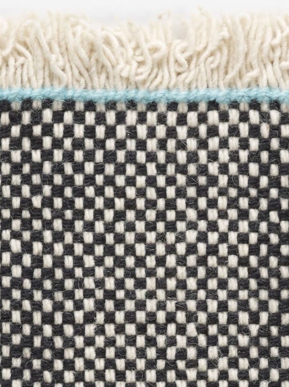 Kvadrat vloerkleed Duotone in stock Wit Zwart 0191