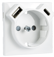 Efapel Basiscombinatie WCD + RA Inbouw 1V Steekcontacten Wit + USB A+C