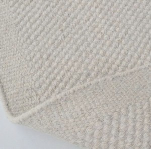 Wollen vloerkleed Anna Rond White