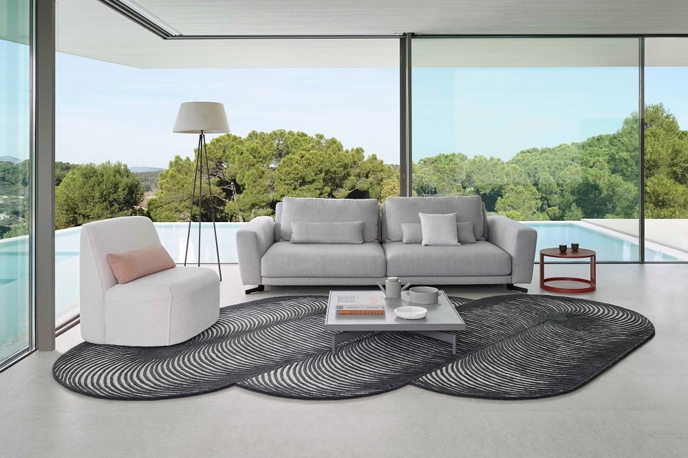Design vloerkleed Gan Rugs Giro Black&White