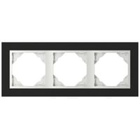 Efapel crystal afdekr. 3v zwart glas/wit ice