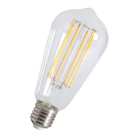 Calex LED Full Glass LongFilament Rustik Lamp 220-240V 4W 350lm E27 ST64, Clear 2300K Dimmable, energy label A+