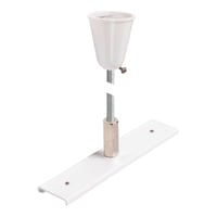 Railverstevigingsplaat met ophangset, 48V TRACK, 1 m stang, wit