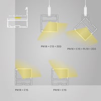 PN18||LED profiel 200cm, asymmetrisch, incl. koelprofiel