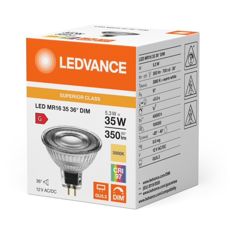 LED MR16 DIM S 6.3W 930 GU5.3